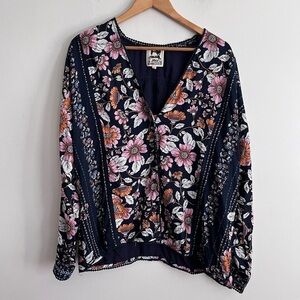 Jaase Palace Floral Bogo Oversized Button Down Long Sleeve Top